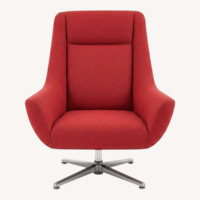 Room & Board Charles Modern Red Swivel Arm Chair