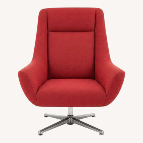 Used Room & Board Charles Modern Red Swivel Arm Chair for sale on AptDeco