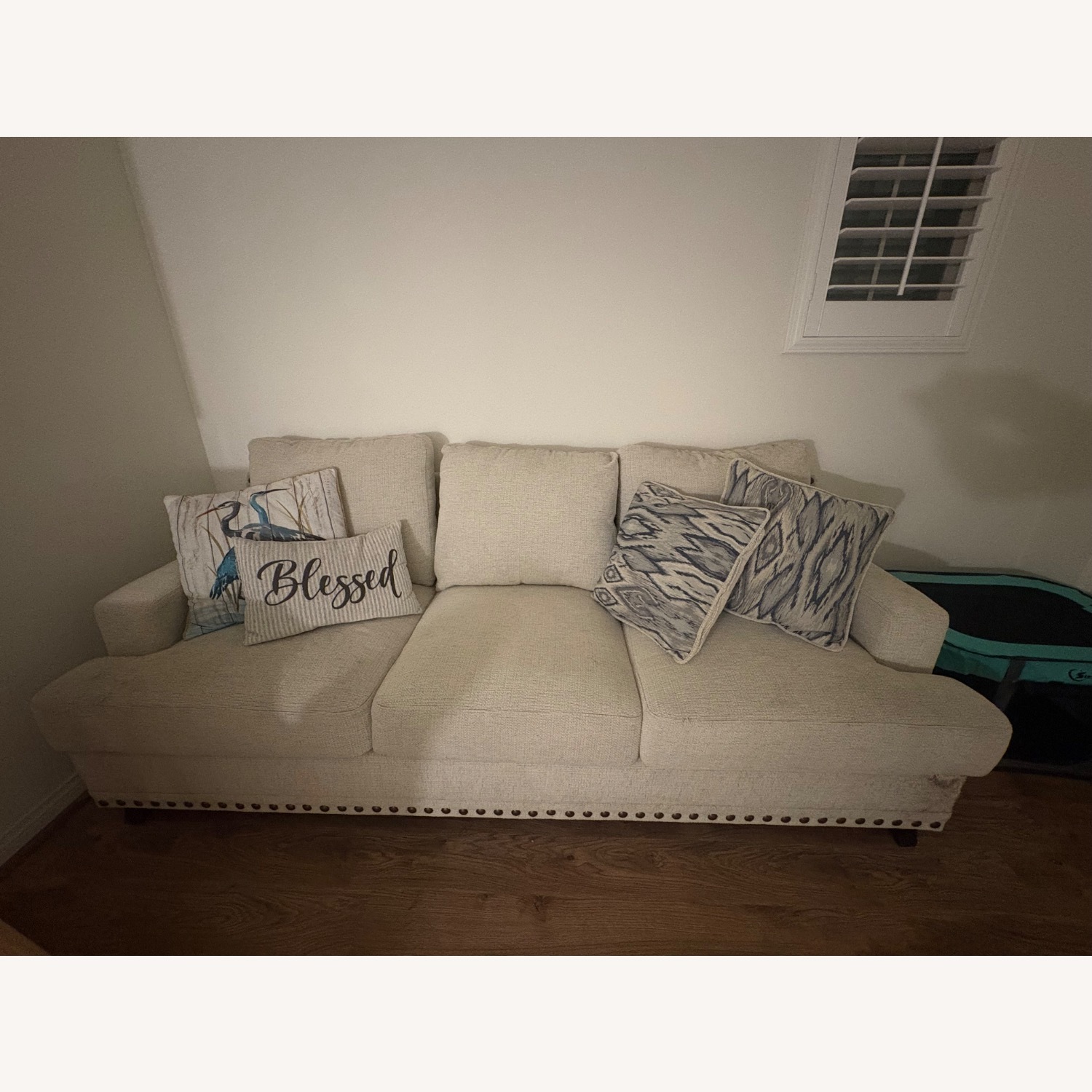 Ashley Furniture Ballina White Sofa - image-3