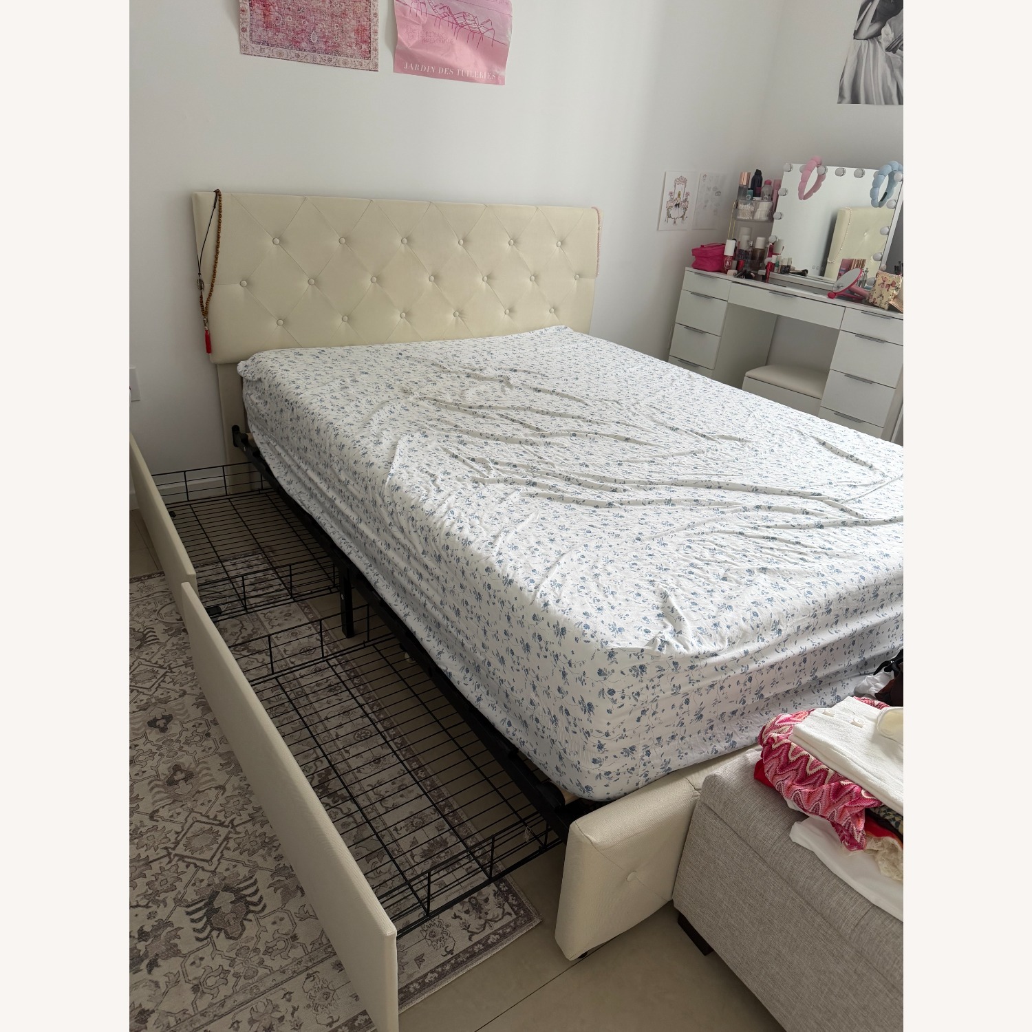 Wayfair Andam Natural Linen Queen Bed - image-3