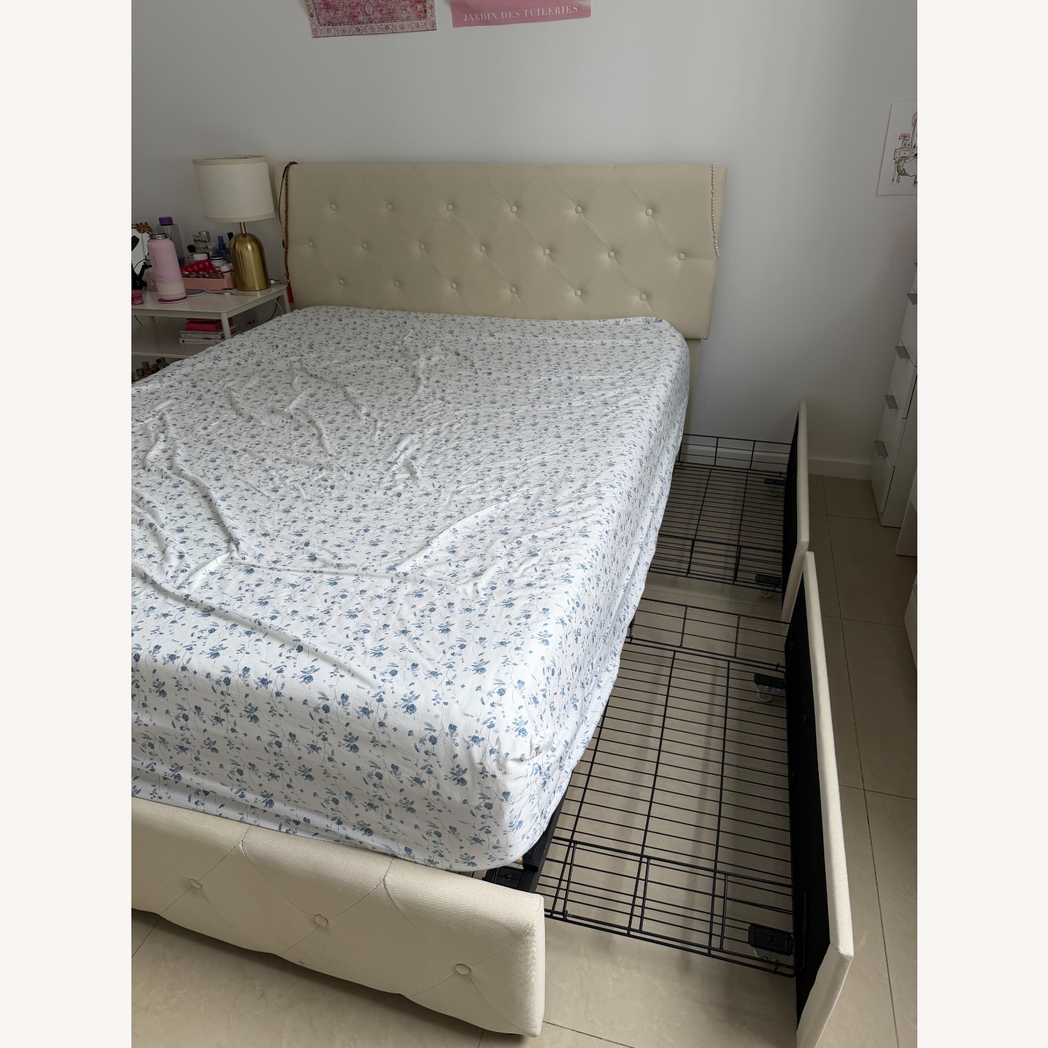 Wayfair Andam Natural Linen Queen Bed - image-2