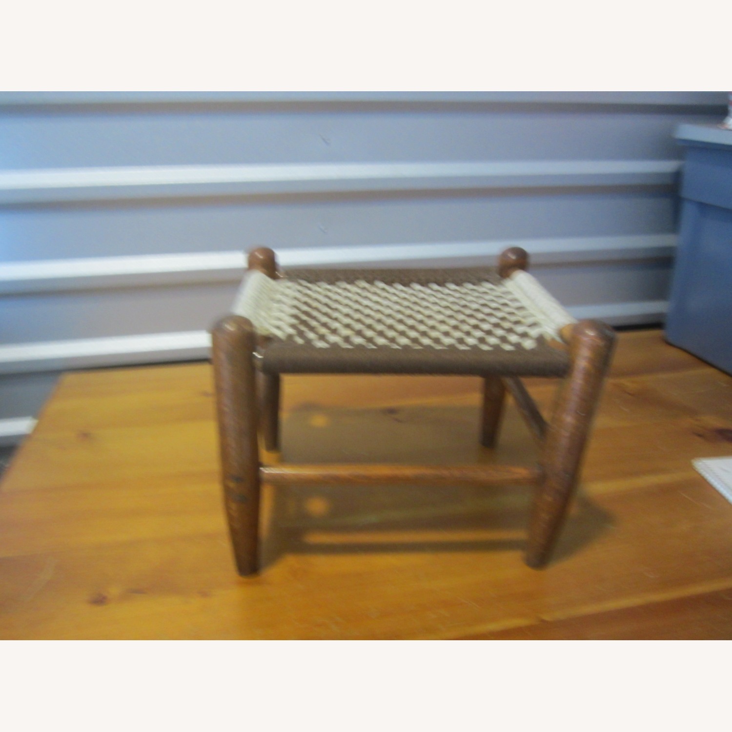 Vintage/Antique Finds Dark Brown Wood Stool - image-2