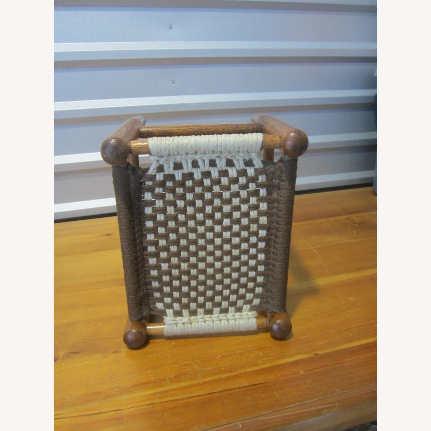 Vintage/Antique Finds Dark Brown Wood Stool - image-4