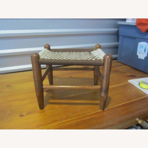 Used Vintage/Antique Finds Dark Brown Wood Stool for sale on AptDeco