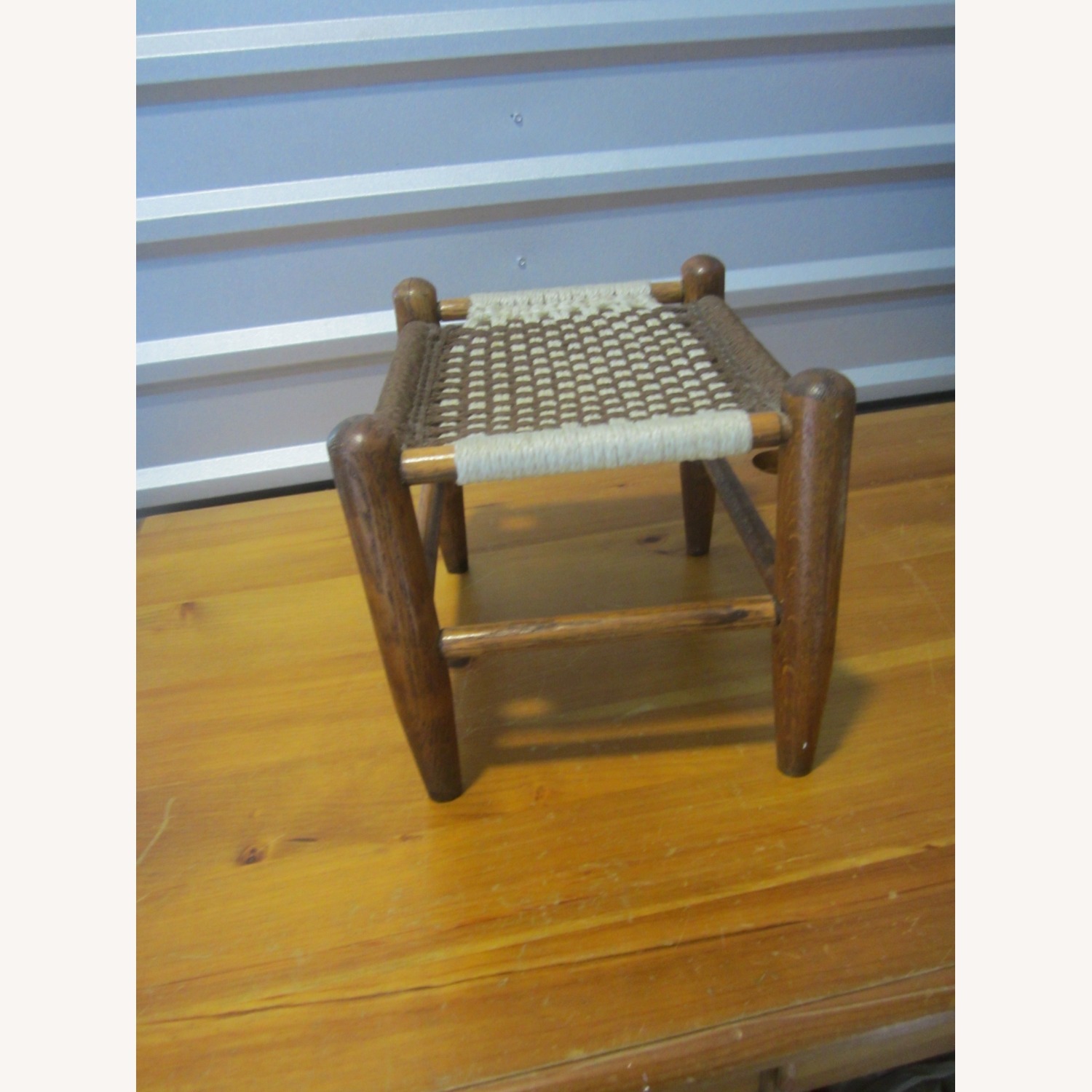 Vintage/Antique Finds Dark Brown Wood Stool - image-3