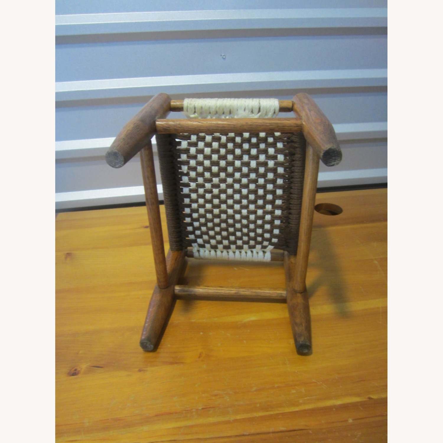 Vintage/Antique Finds Dark Brown Wood Stool - image-5