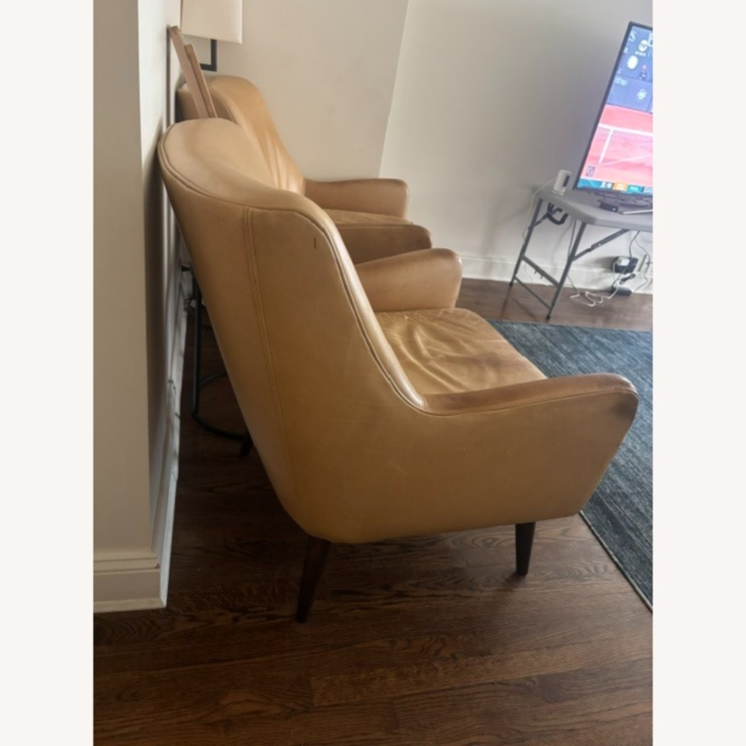 Room & Board Quinn Yellow Leather Armchair - image-3