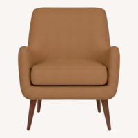 Room & Board Quinn Yellow Leather Armchair