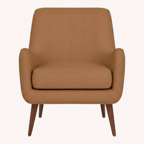 Used Room & Board Quinn Yellow Leather Armchair for sale on AptDeco