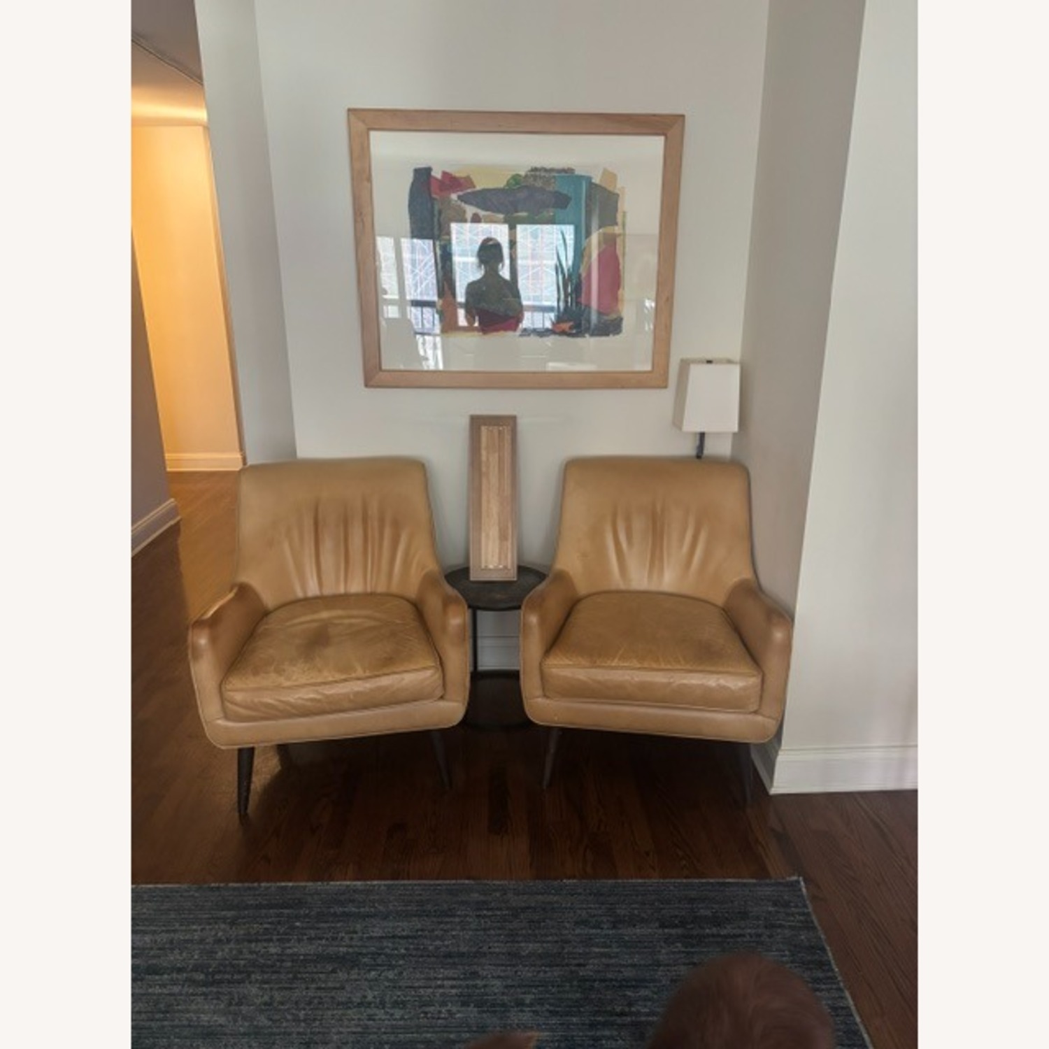 Room & Board Quinn Yellow Leather Armchair - image-1