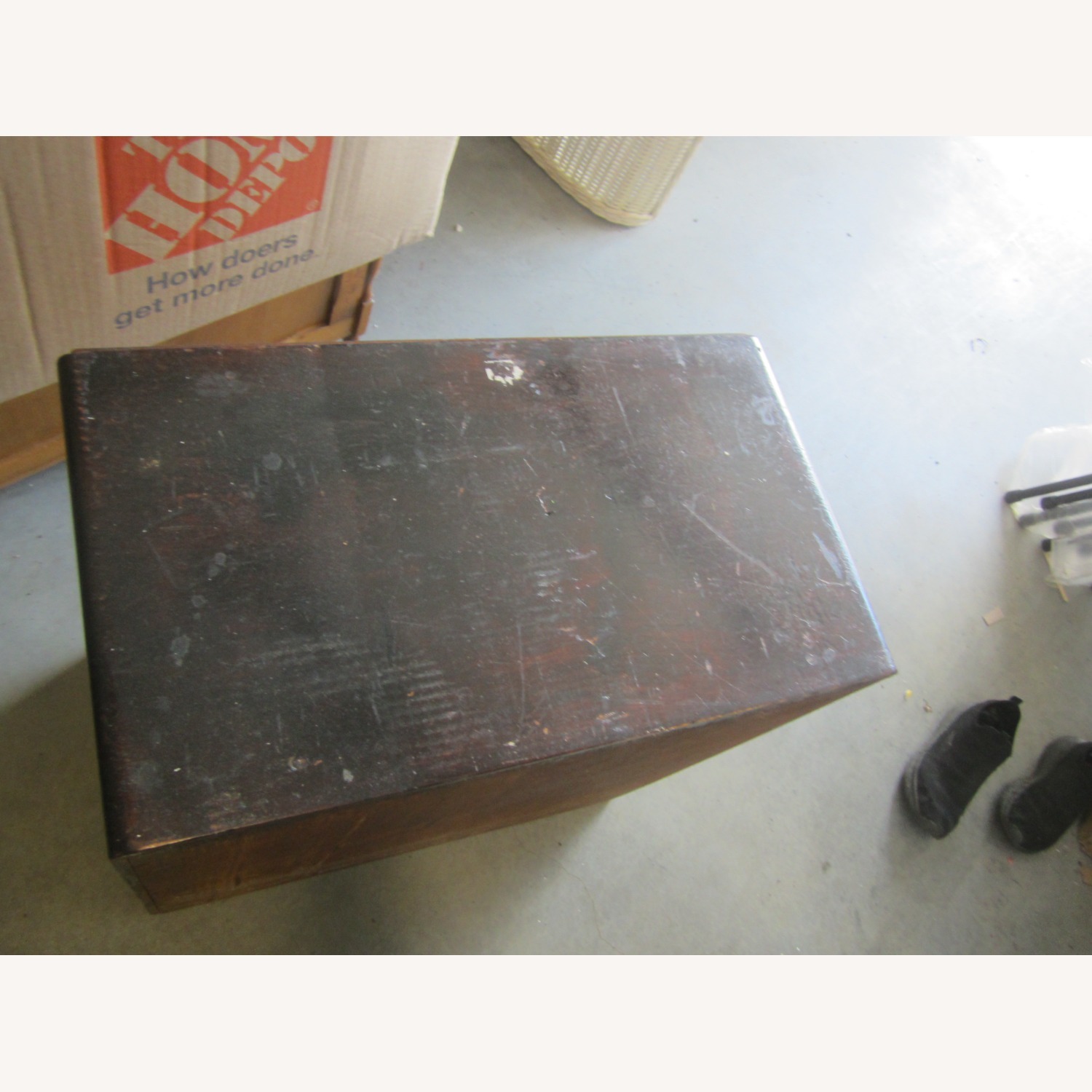 Vintage/Antique Finds Dark Brown Wood Chest - image-11