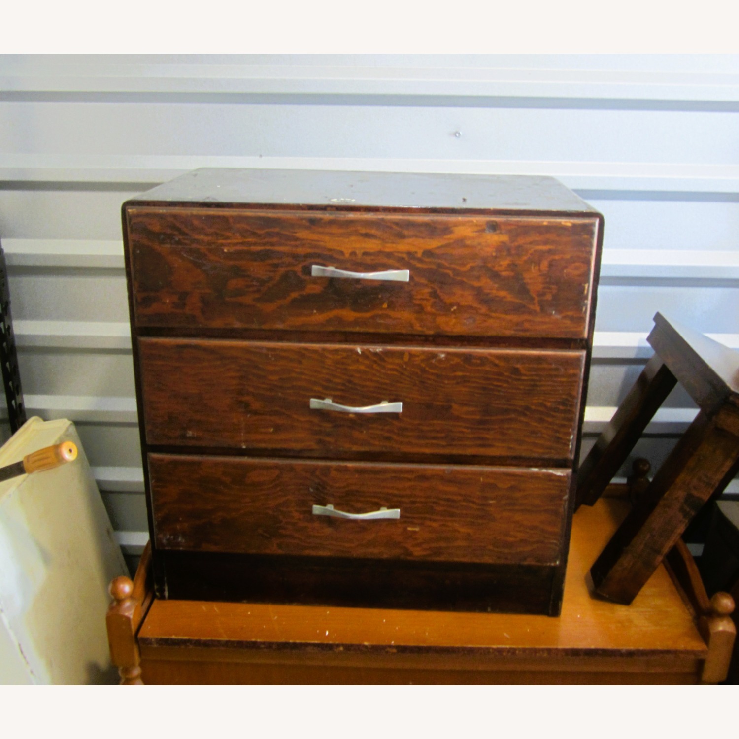 Vintage/Antique Finds Dark Brown Wood Chest - image-1