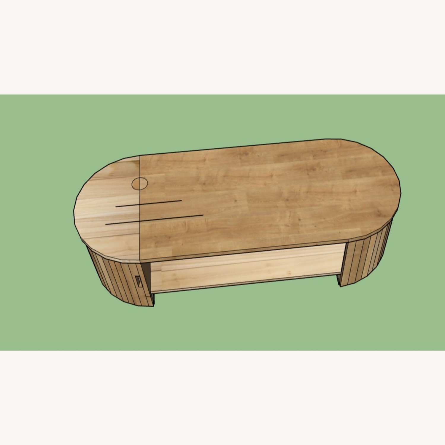 Nightwood NY Custom Light Brown Wood Coffee Table - image-1
