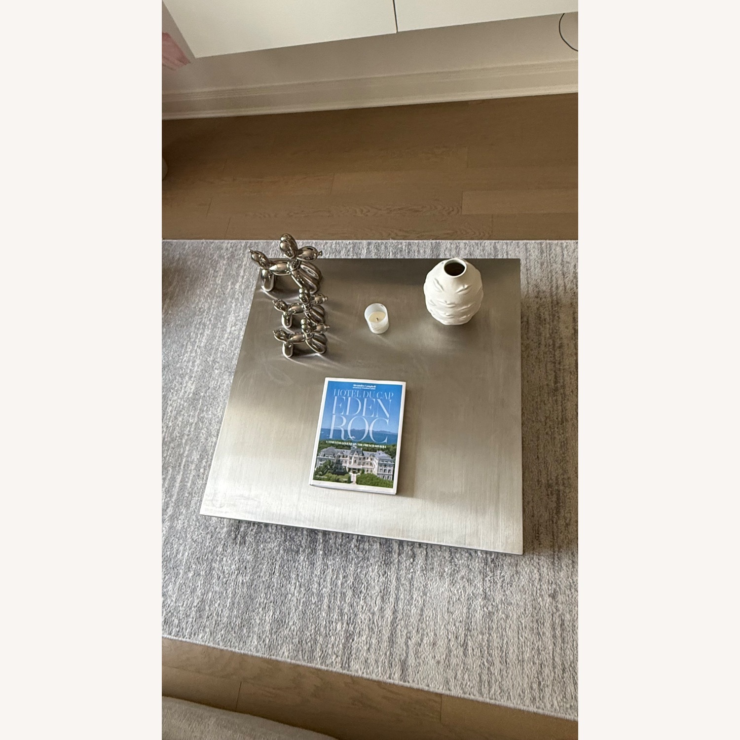 Wayfair Matta Light Gray Metal Coffee Table - image-3