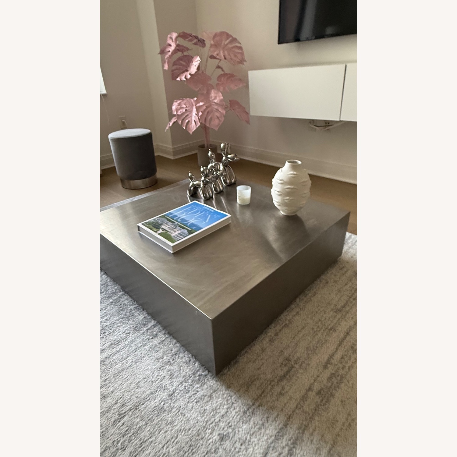 Wayfair Matta Light Gray Metal Coffee Table - image-4