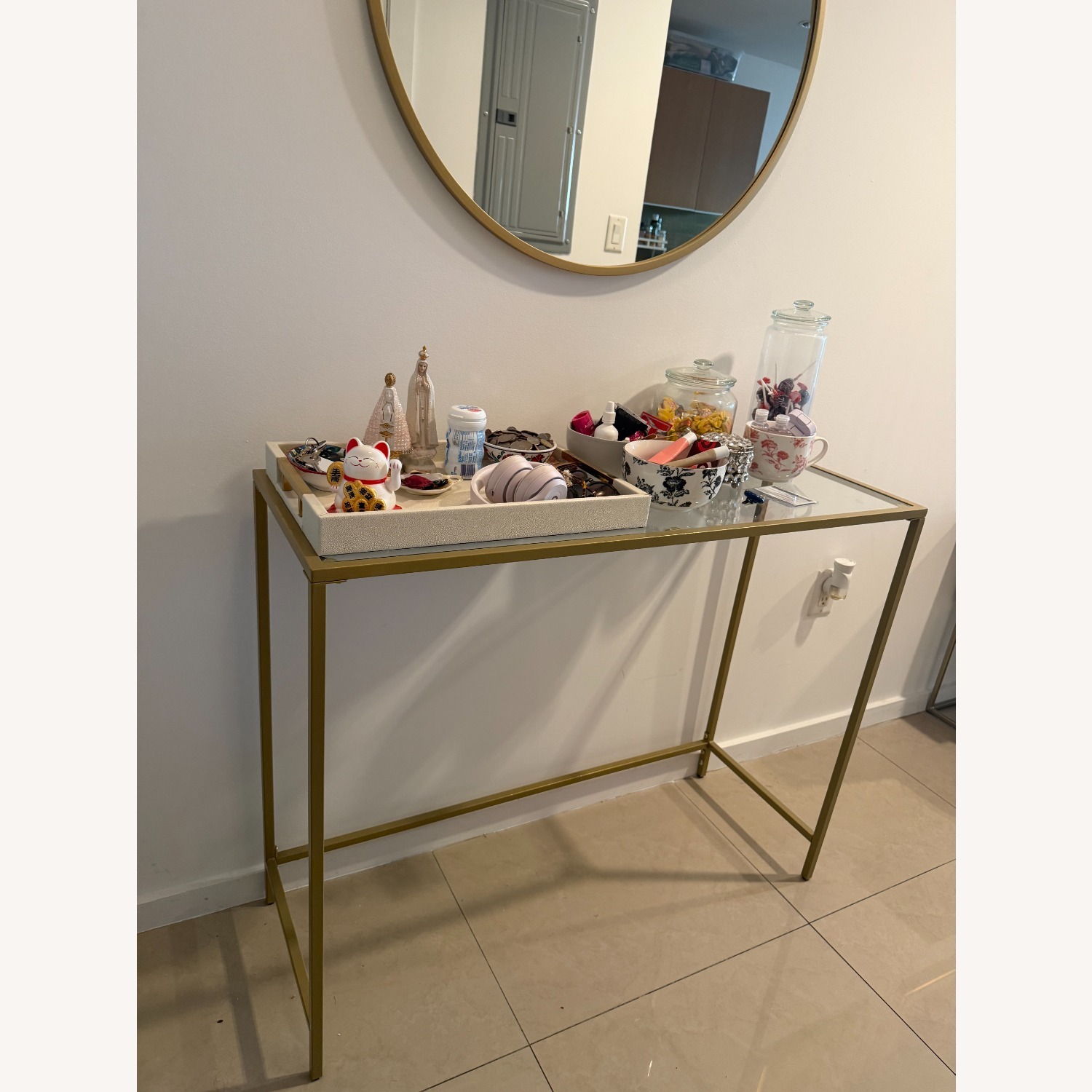 Wayfair Transparent Gold Entryway / Console Table - image-4