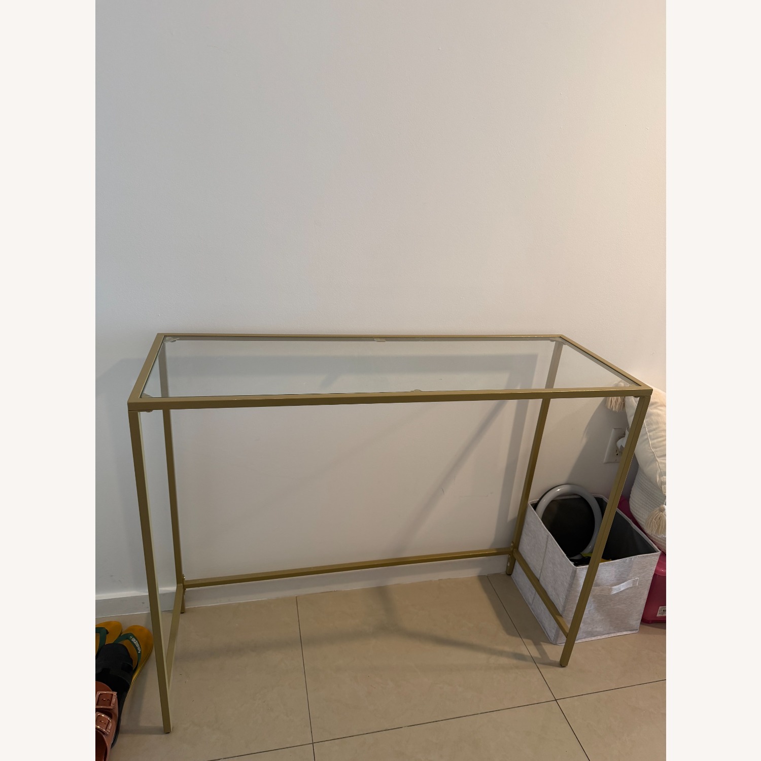 Wayfair Transparent Gold Entryway / Console Table - image-1