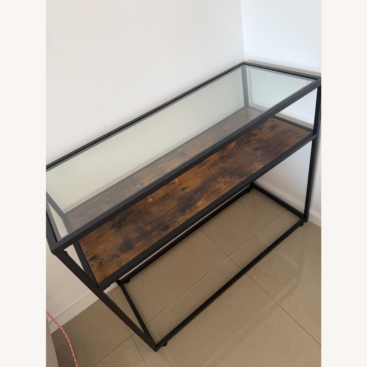Black Metal Side Table (Bar) - image-1