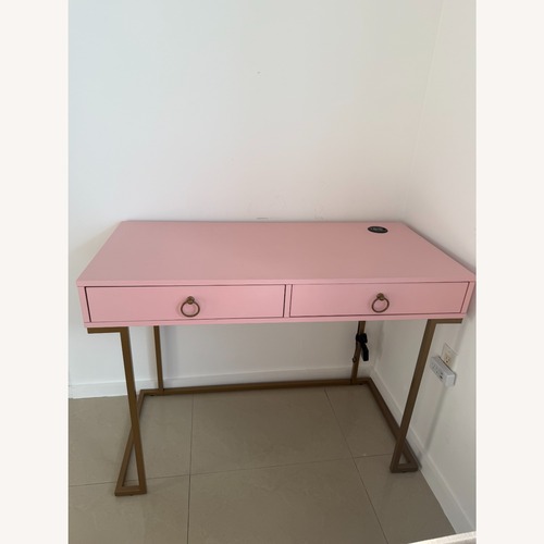 Used Amazon Pink Wood Desk for sale on AptDeco