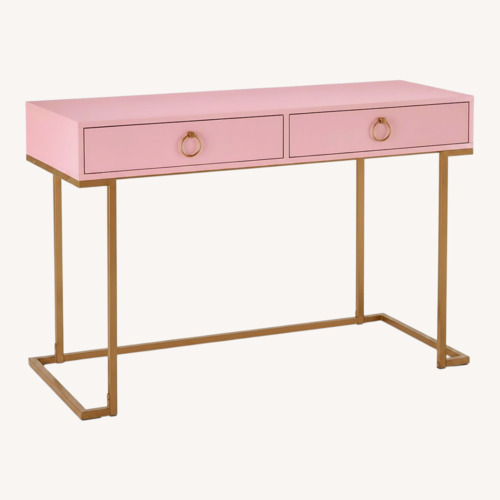 Used Amazon Pink Wood Desk for sale on AptDeco