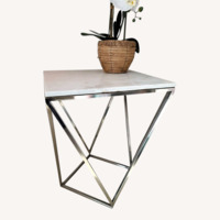 White Marble Side Table