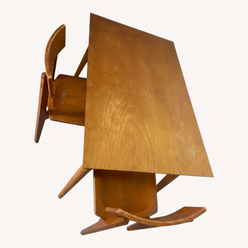 Used Wood Table and 2 Chairs for sale on AptDeco