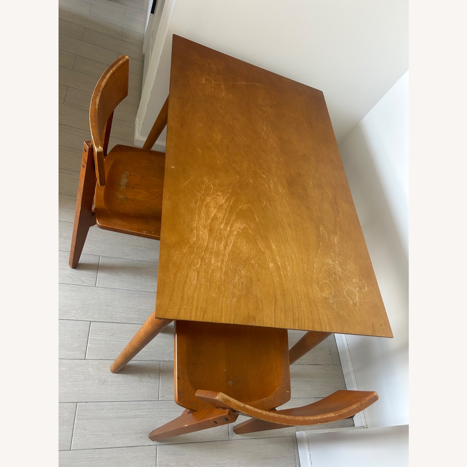 Wood Table and 2 Chairs - image-1