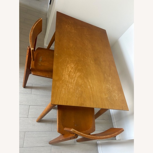 Used Wood Table and 2 Chairs for sale on AptDeco