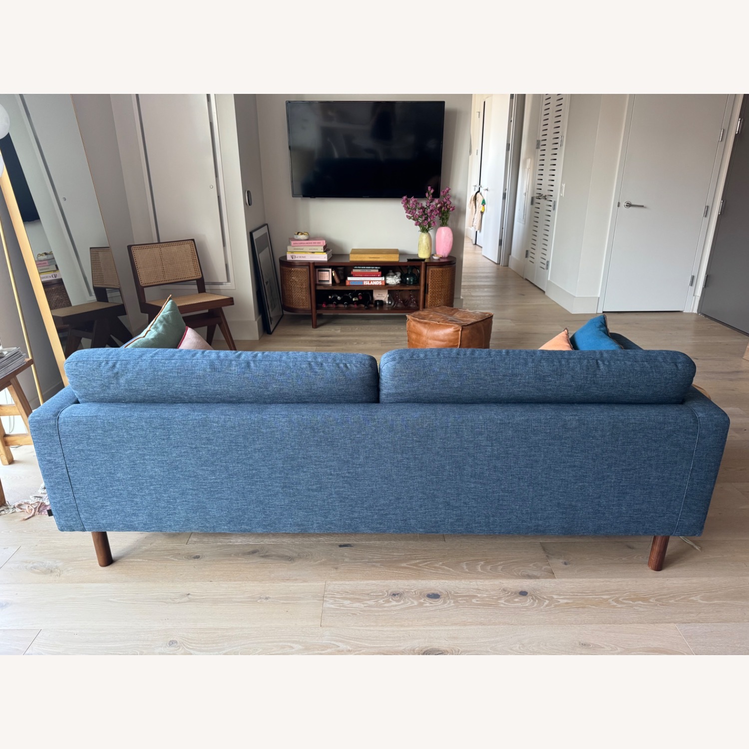 EQ3 Joan Sofa Blue Fabric 2 Seater Sofa - image-1