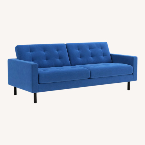 Used EQ3 Joan Sofa Blue Fabric 2 Seater Sofa for sale on AptDeco