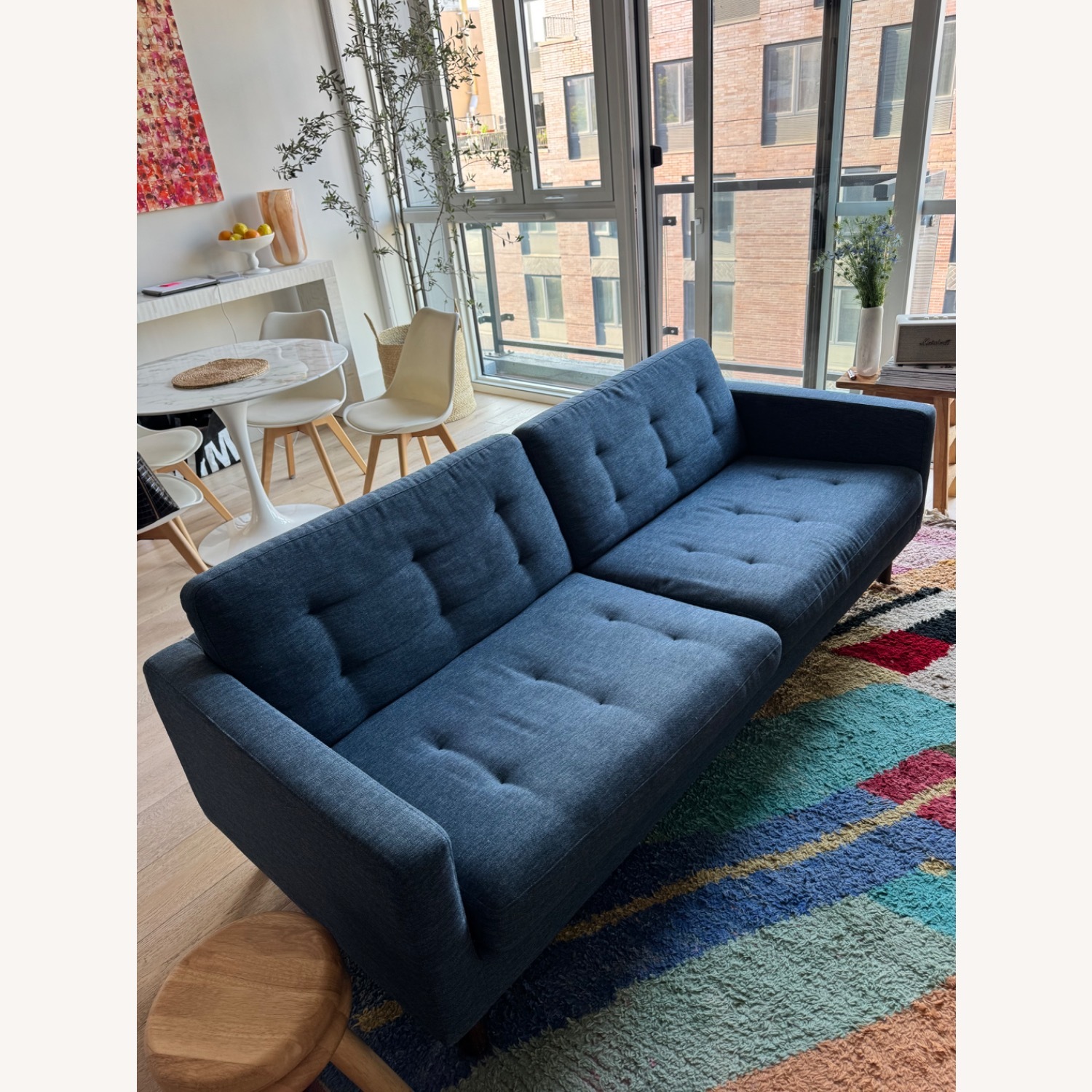 EQ3 Joan Sofa Blue Fabric 2 Seater Sofa - image-3