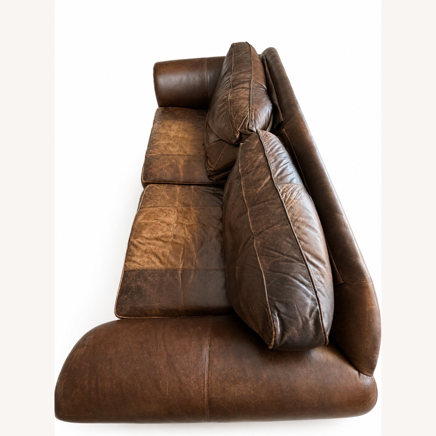 Bernhardt Dark Brown Leather 2 Seater Sofa - image-3