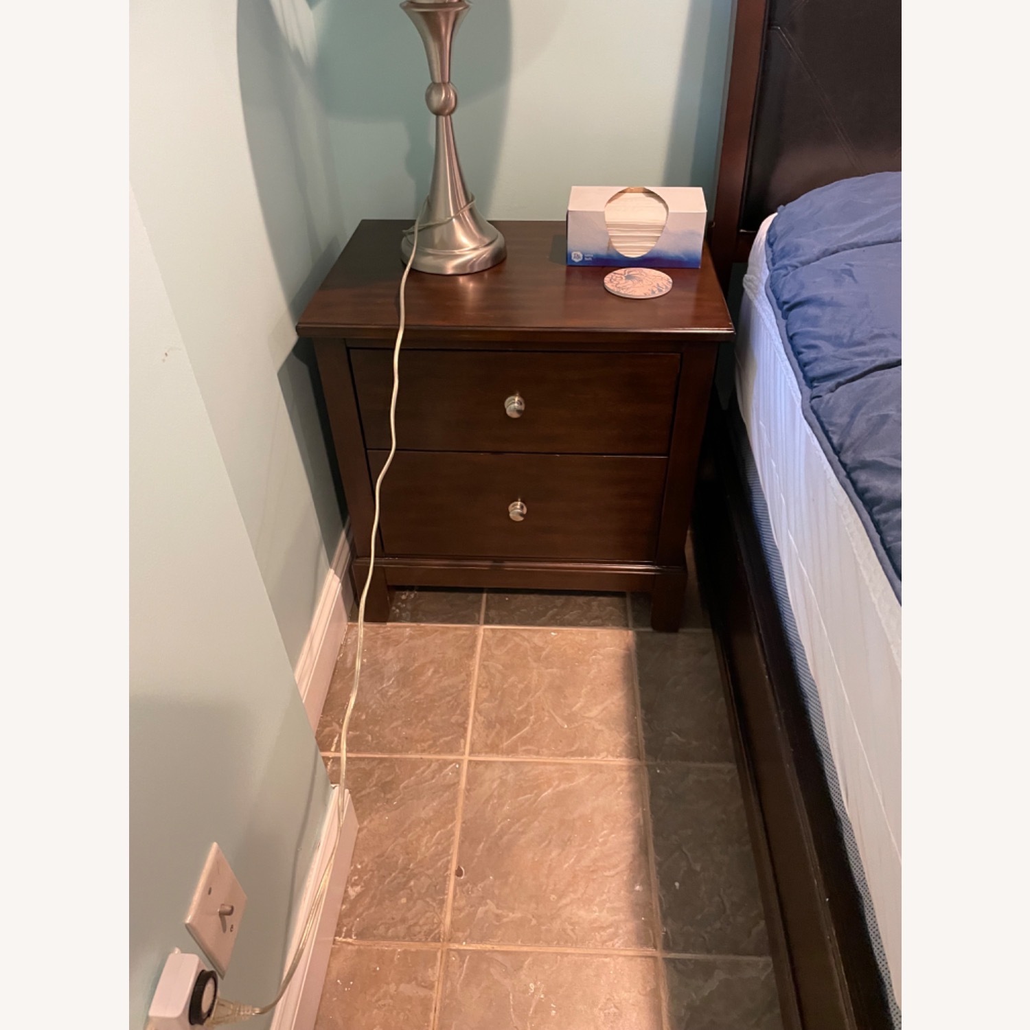 Raymour & Flanigan Wood Nightstand With Drawers - image-1