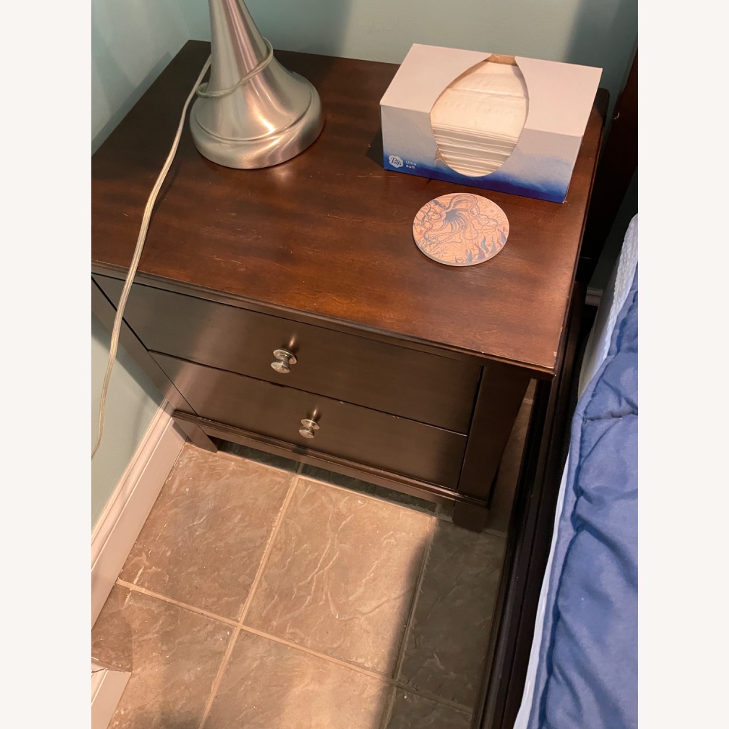 Raymour & Flanigan Wood Nightstand With Drawers - image-2