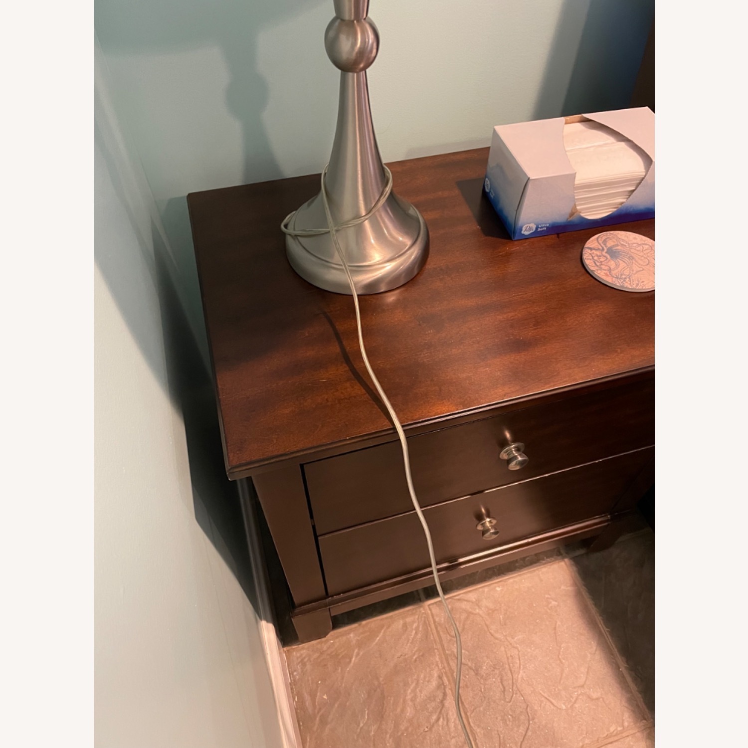Raymour & Flanigan Wood Nightstand With Drawers - image-3