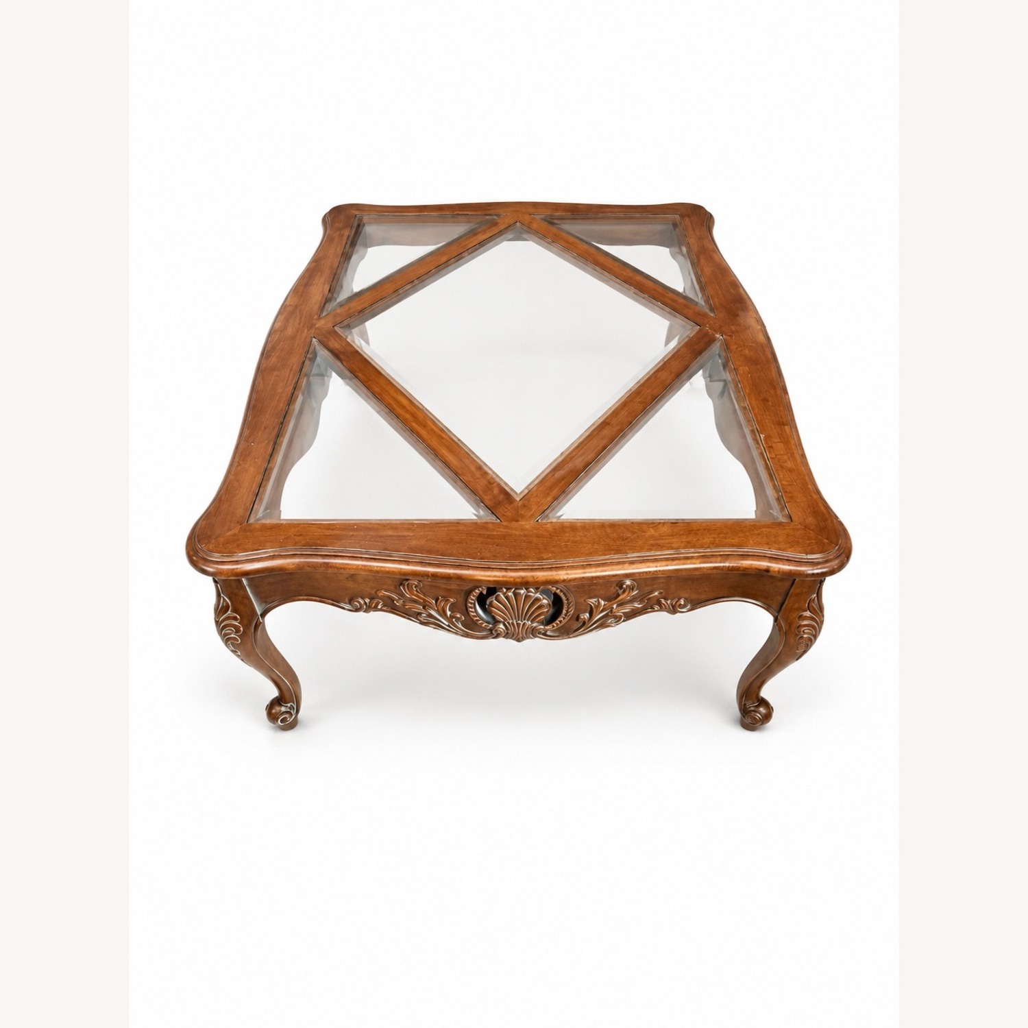 Ethan Allen Light Brown Coffee Table - image-1