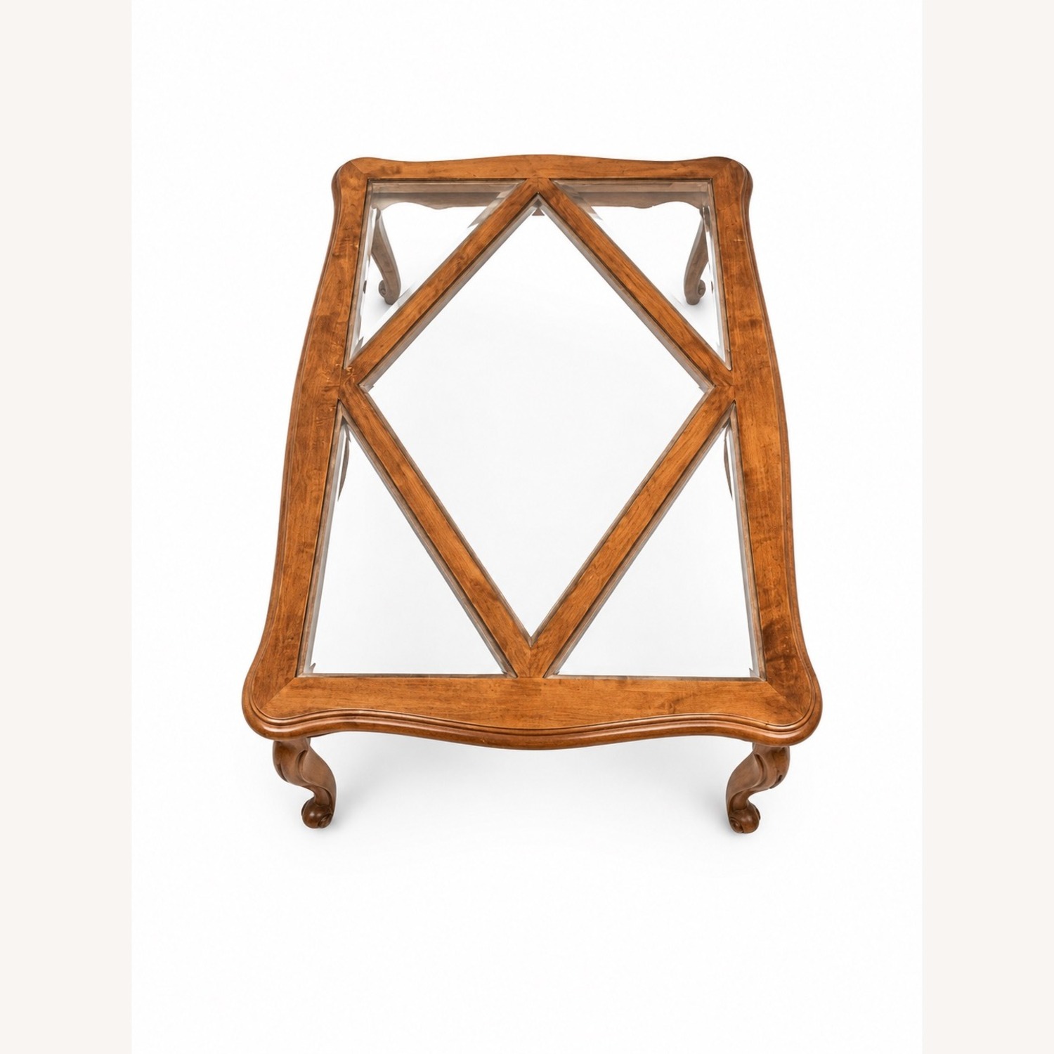 Ethan Allen Light Brown Coffee Table - image-3