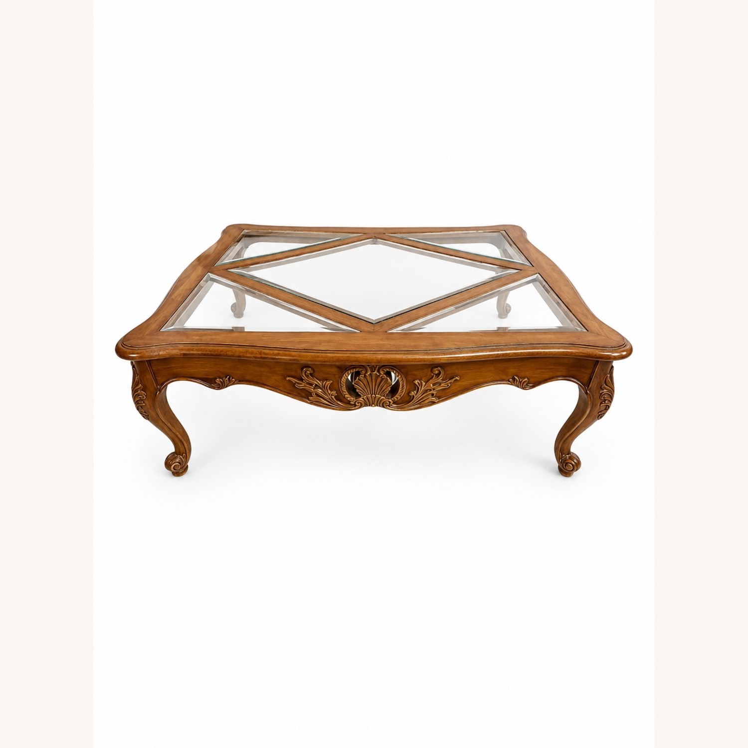Ethan Allen Light Brown Coffee Table - image-4