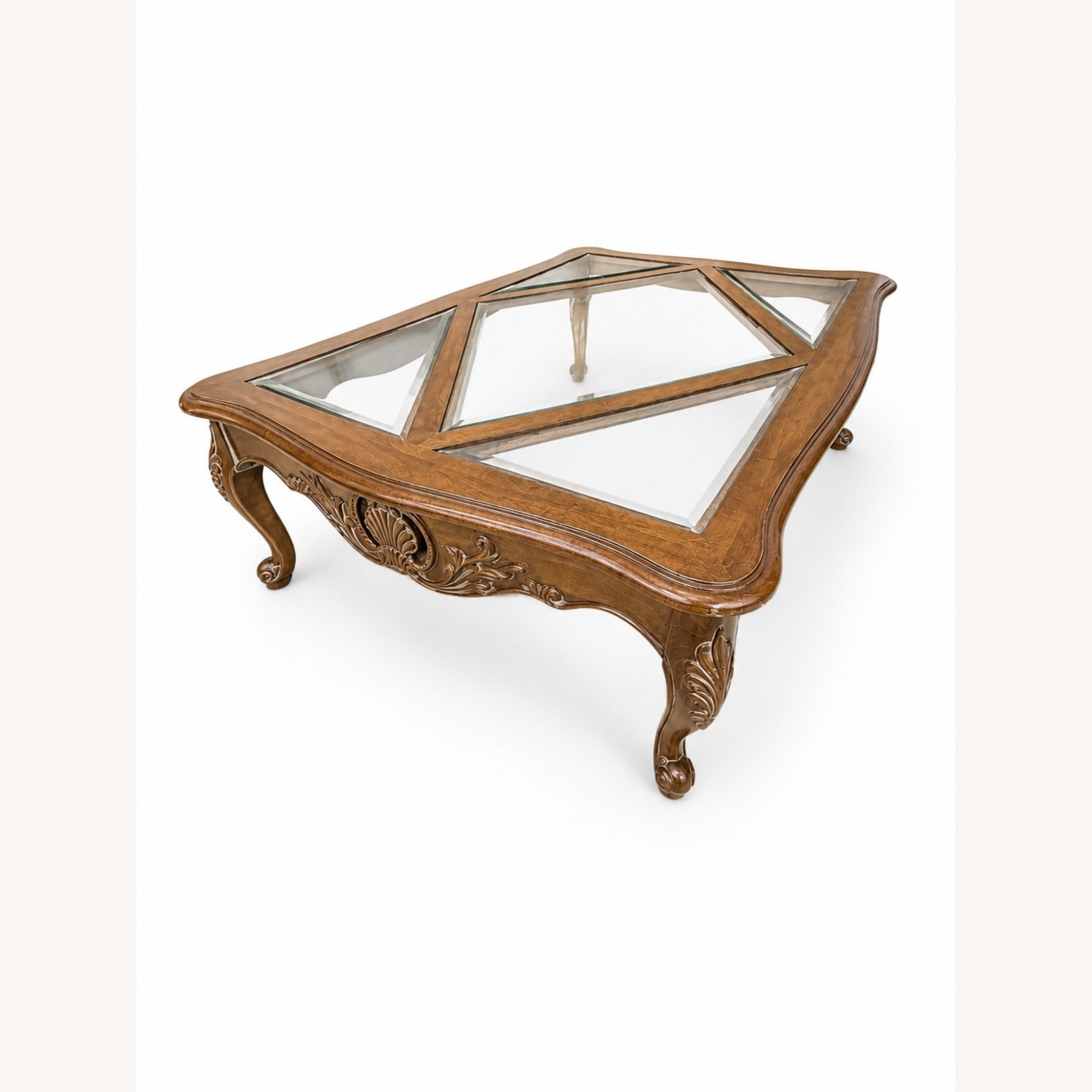 Ethan Allen Light Brown Coffee Table - image-2