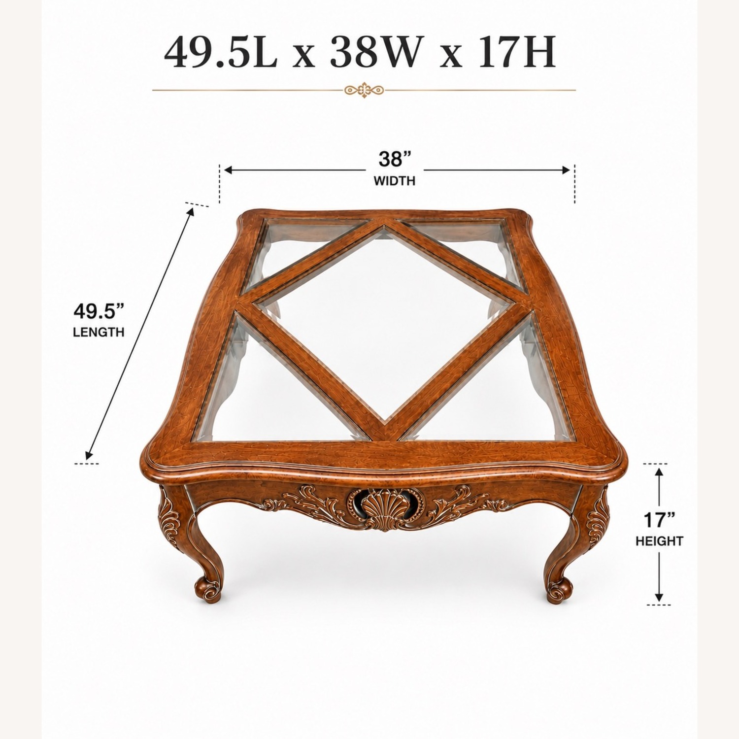 Ethan Allen Light Brown Coffee Table - image-5