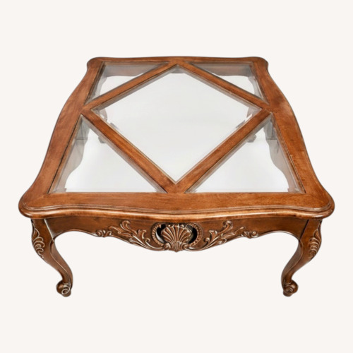 Used Ethan Allen Light Brown Coffee Table for sale on AptDeco