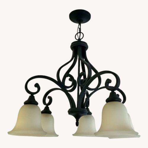Used Lamps Plus Black Metal Ceiling Lamp for sale on AptDeco