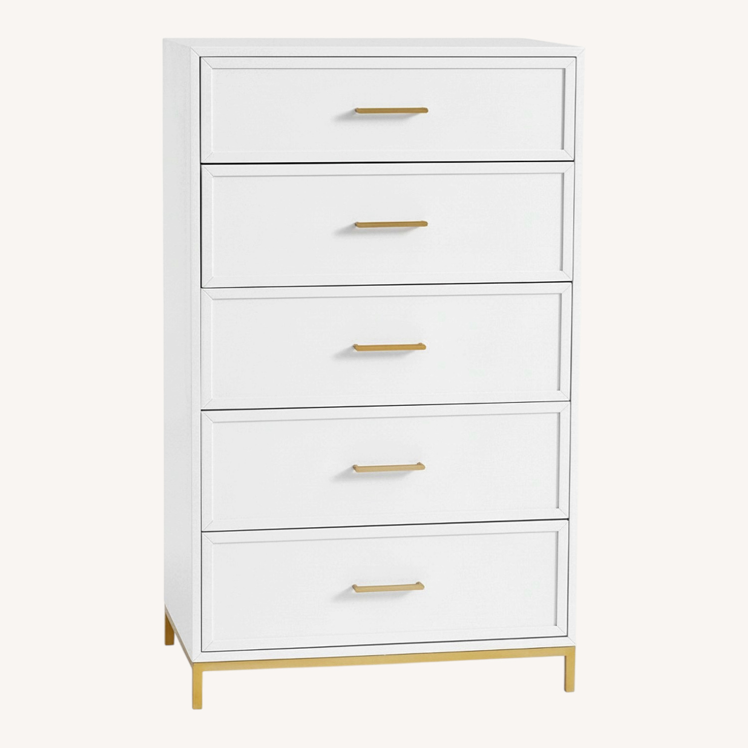 Pottery Barn Blaire 5-Drawer Tall Dresser White - image-0