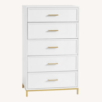 Pottery Barn Blaire 5-Drawer Tall Dresser White