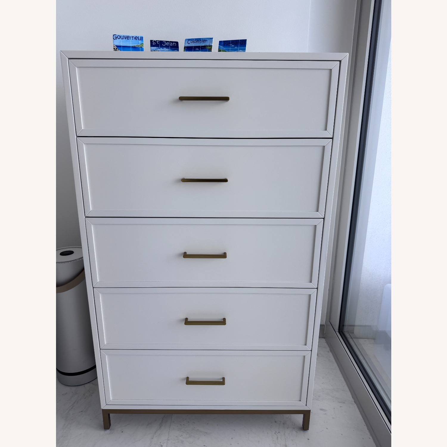 Pottery Barn Blaire 5-Drawer Tall Dresser White - image-8