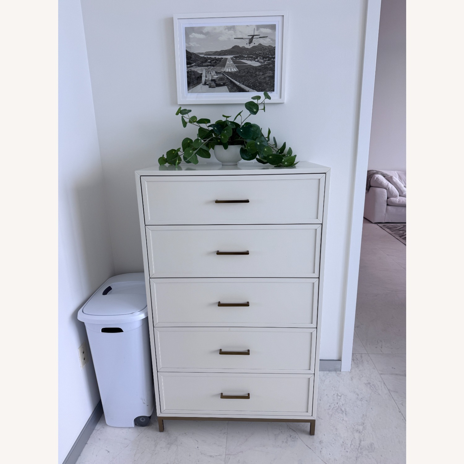 Pottery Barn Blaire 5-Drawer Tall Dresser White - image-7