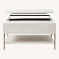 West Elm White Foundry Pop-Up Coffee Table