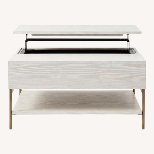 Used West Elm White Foundry Pop-Up Coffee Table for sale on AptDeco