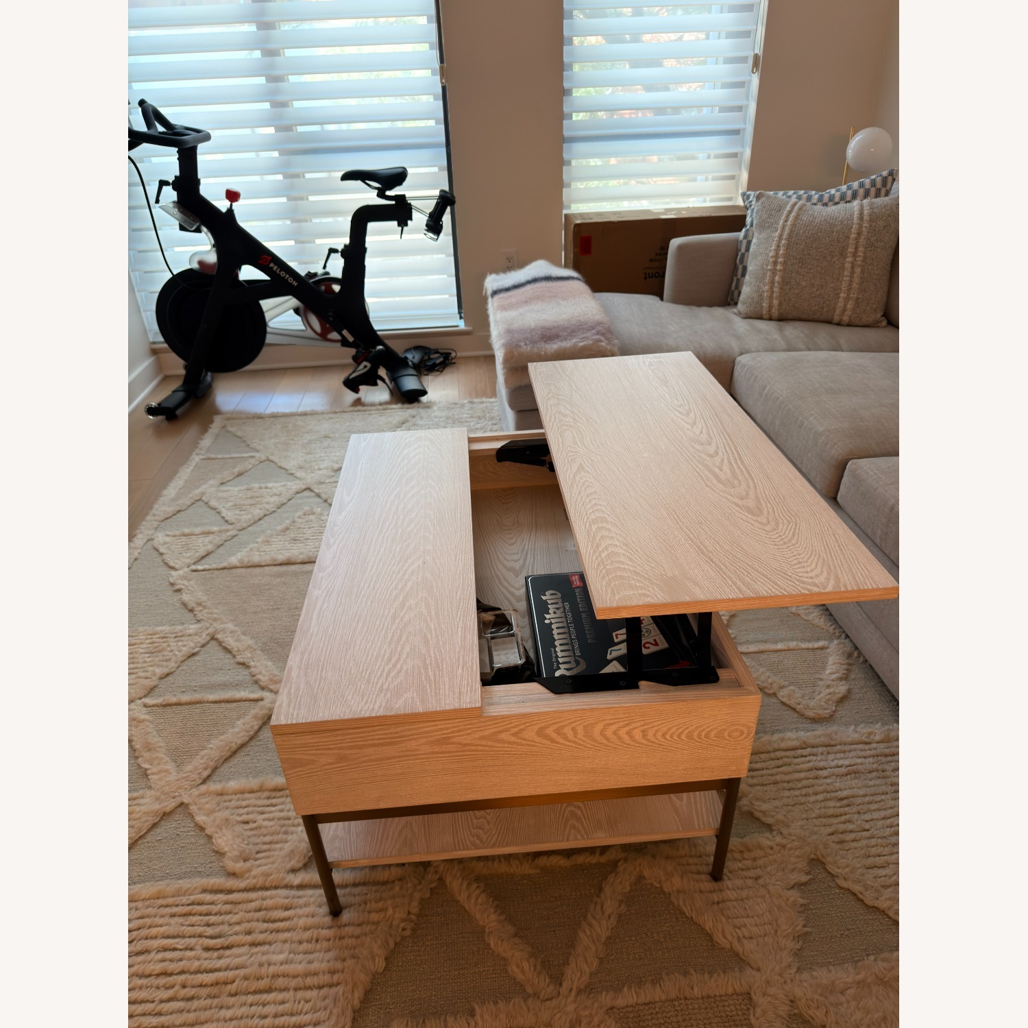 West Elm White Foundry Pop-Up Coffee Table - image-5