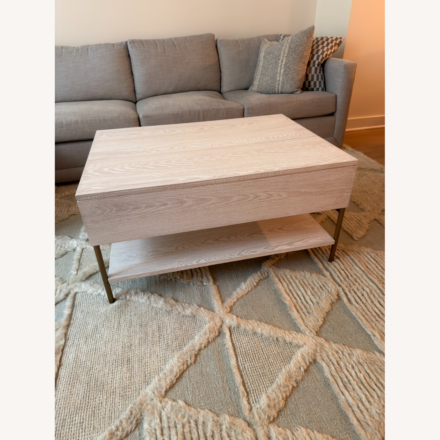 West Elm White Foundry Pop-Up Coffee Table - image-1